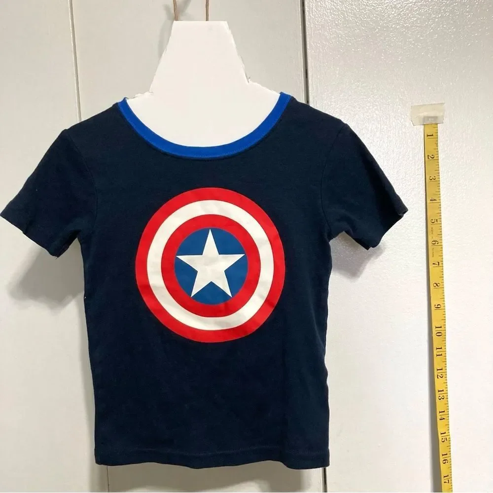 CAPTAIN AMERICA Toddler MARVEL Comics Superhero Tshirt Unisex Size 6